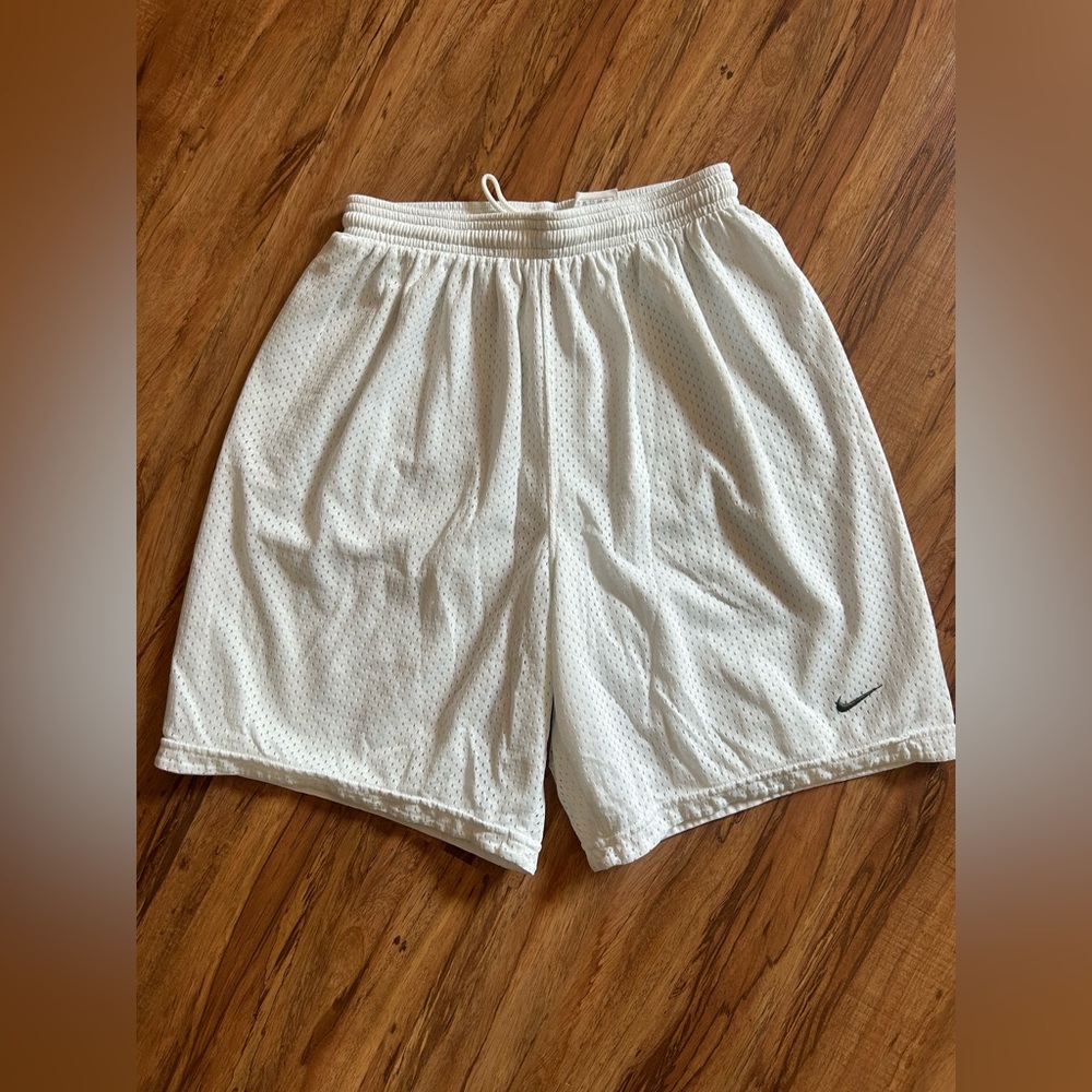 Vintage 90s Nike Swoosh White Mesh Shorts Womens M